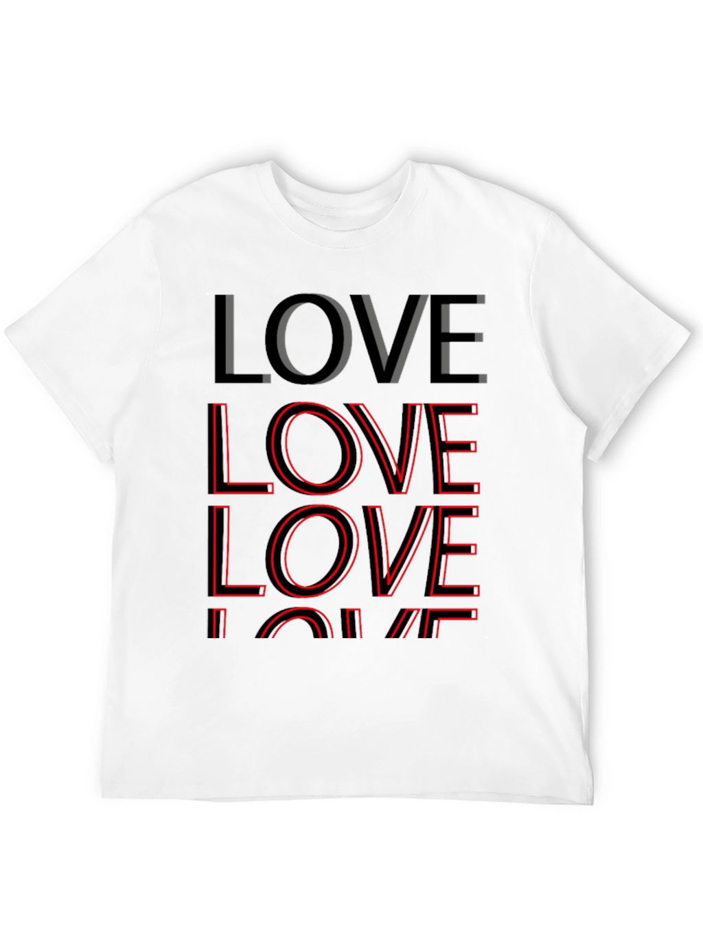 LOVE Stacked Graphic Tee - Soft Cotton Blend
