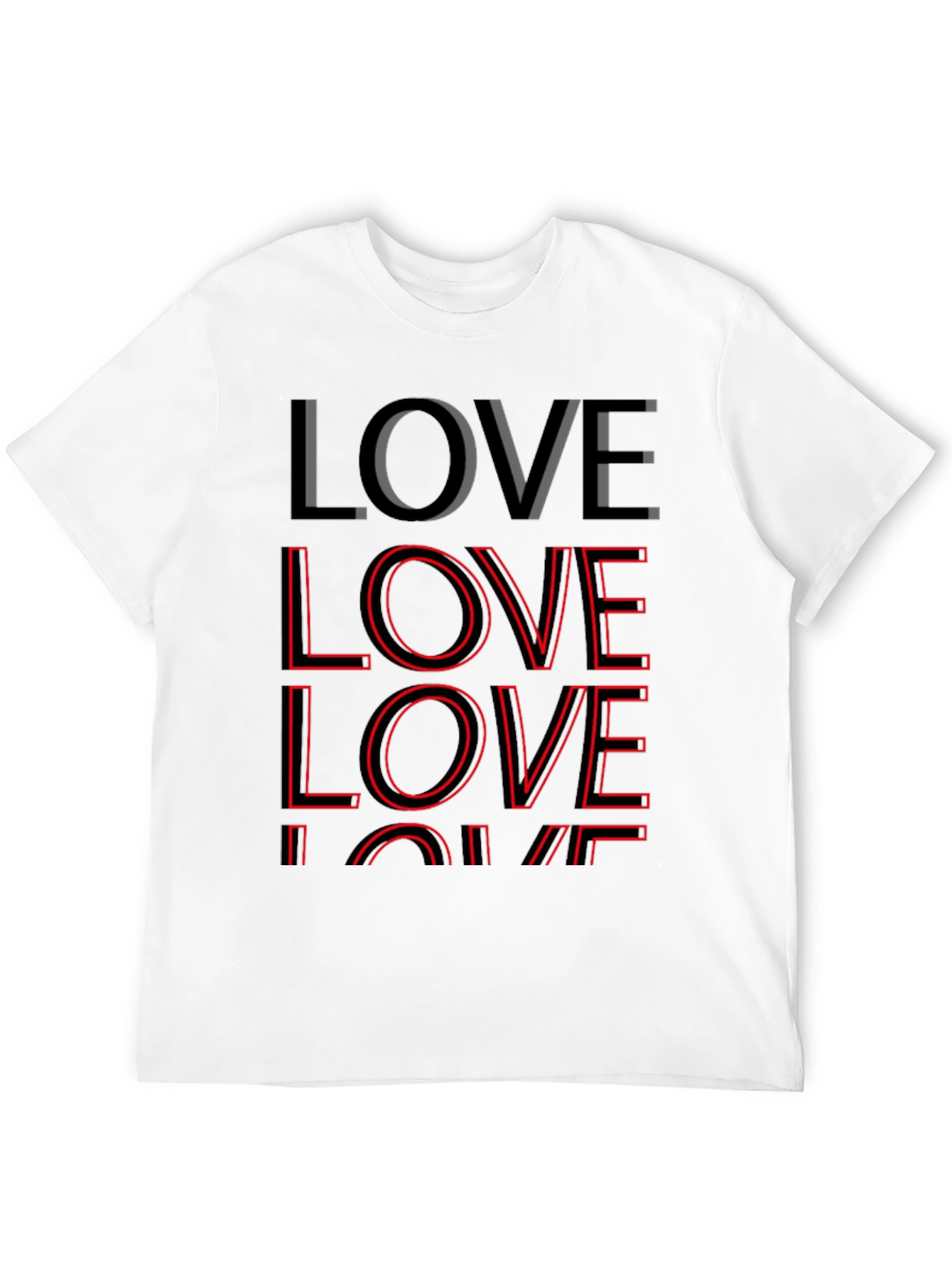 LOVE Stacked Graphic Tee - Soft Cotton Blend