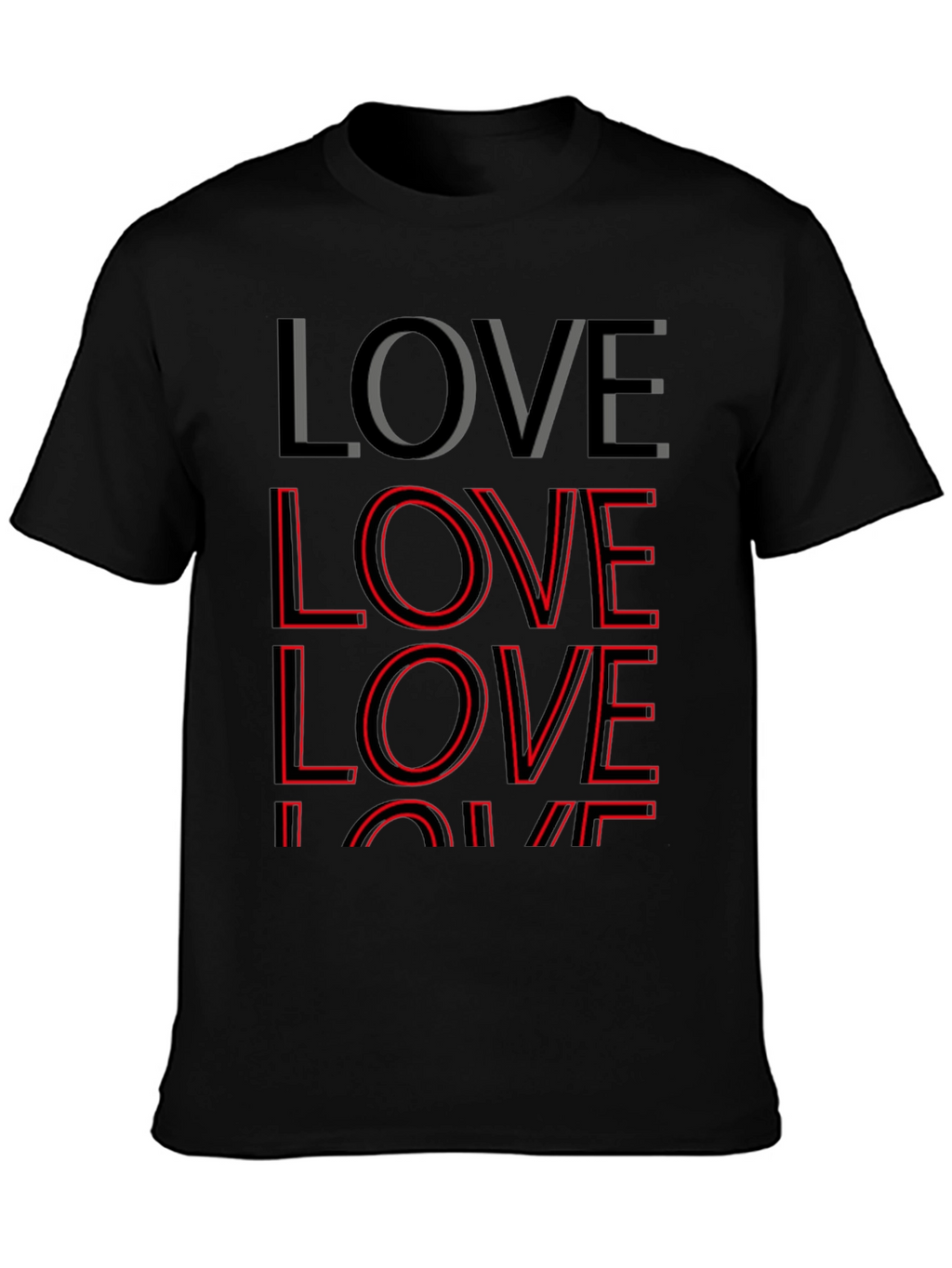 LOVE Stacked Graphic Tee - Soft Cotton Blend