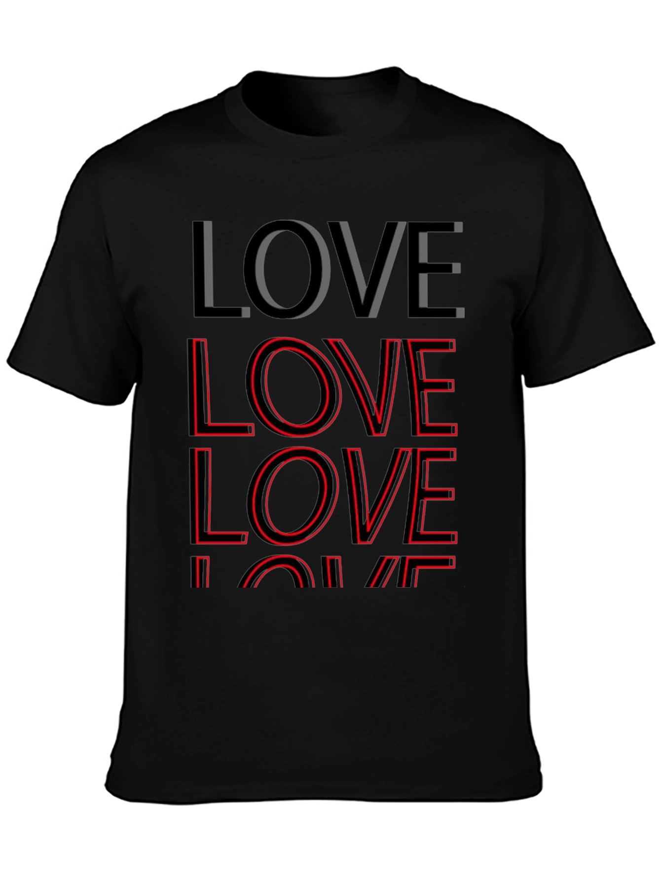 LOVE Stacked Graphic Tee - Soft Cotton Blend