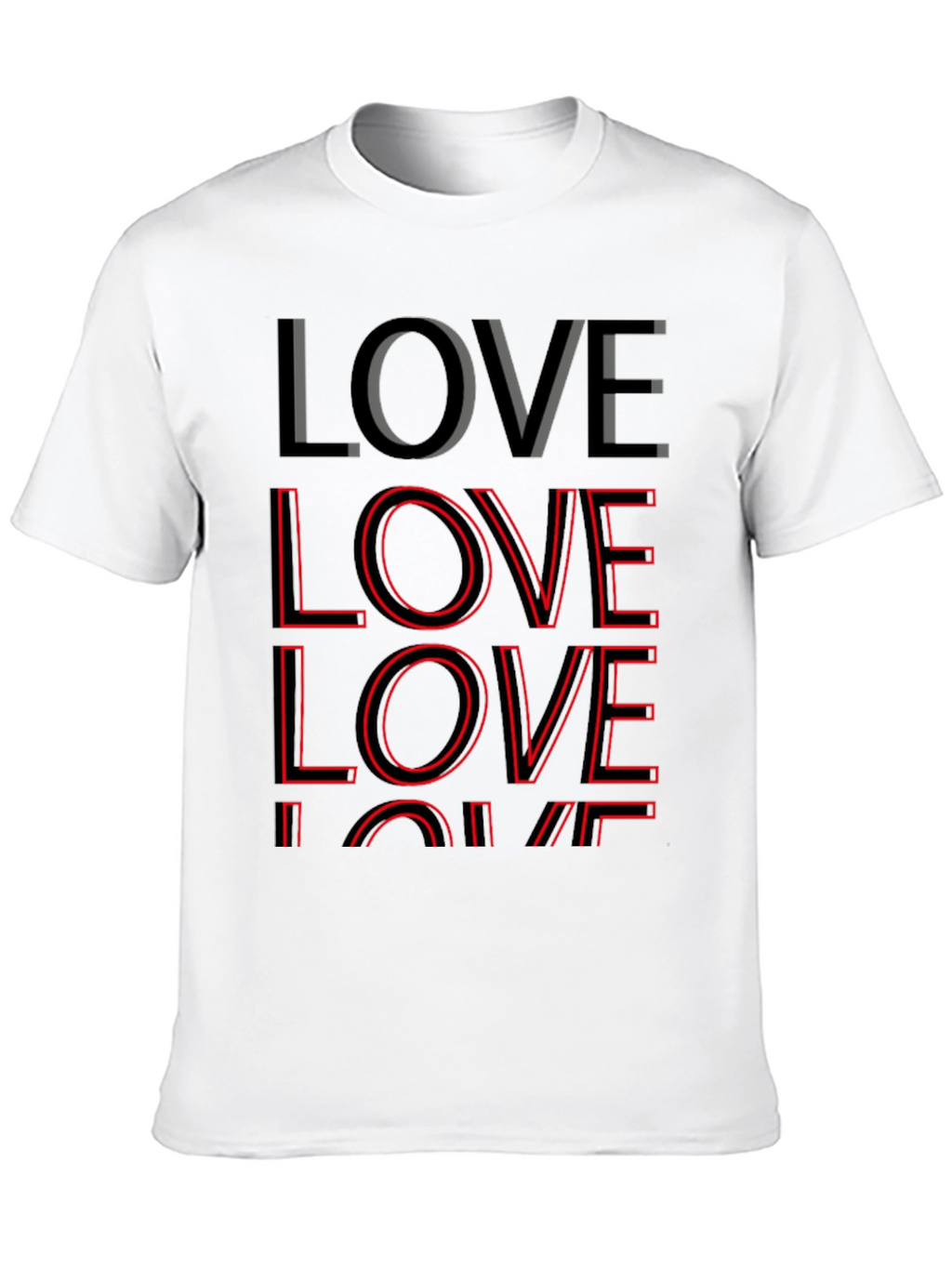LOVE Stacked Graphic Tee - Soft Cotton Blend