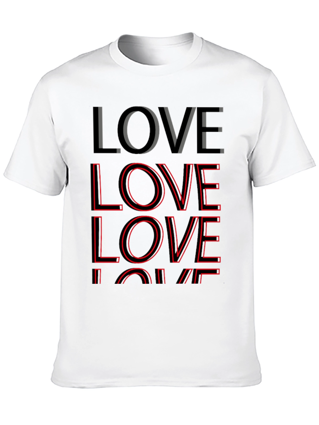 LOVE Stacked Graphic Tee - Soft Cotton Blend
