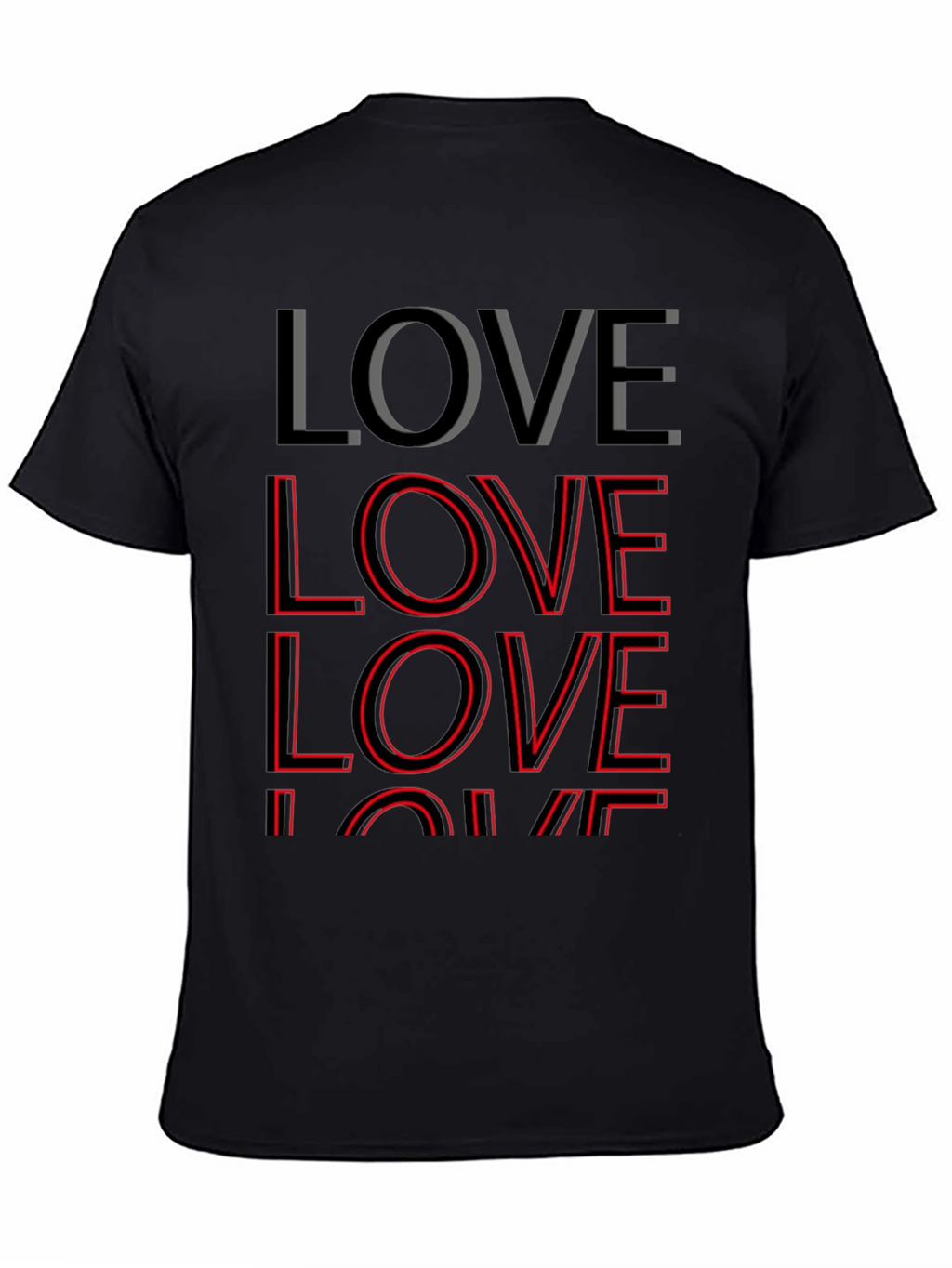 LOVE Stacked Graphic Tee - Soft Cotton Blend