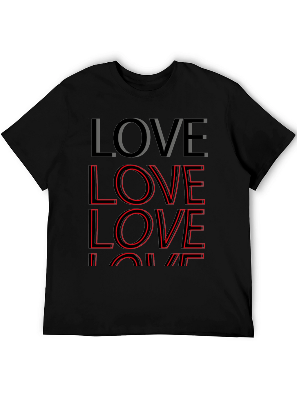 LOVE Stacked Graphic Tee - Soft Cotton Blend