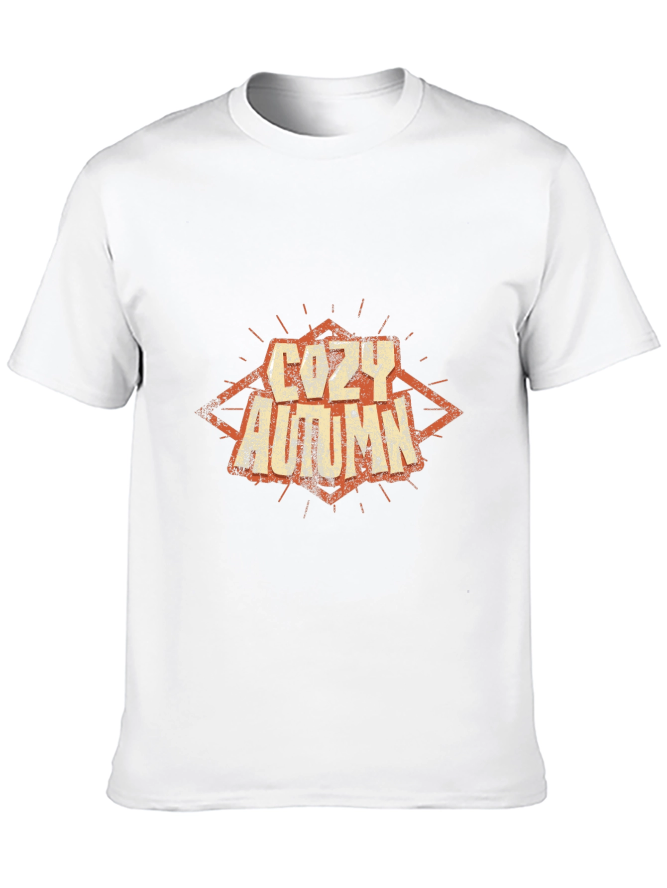 Cozy Autumn Graphic Tee - Soft Black Cotton T-Shirt