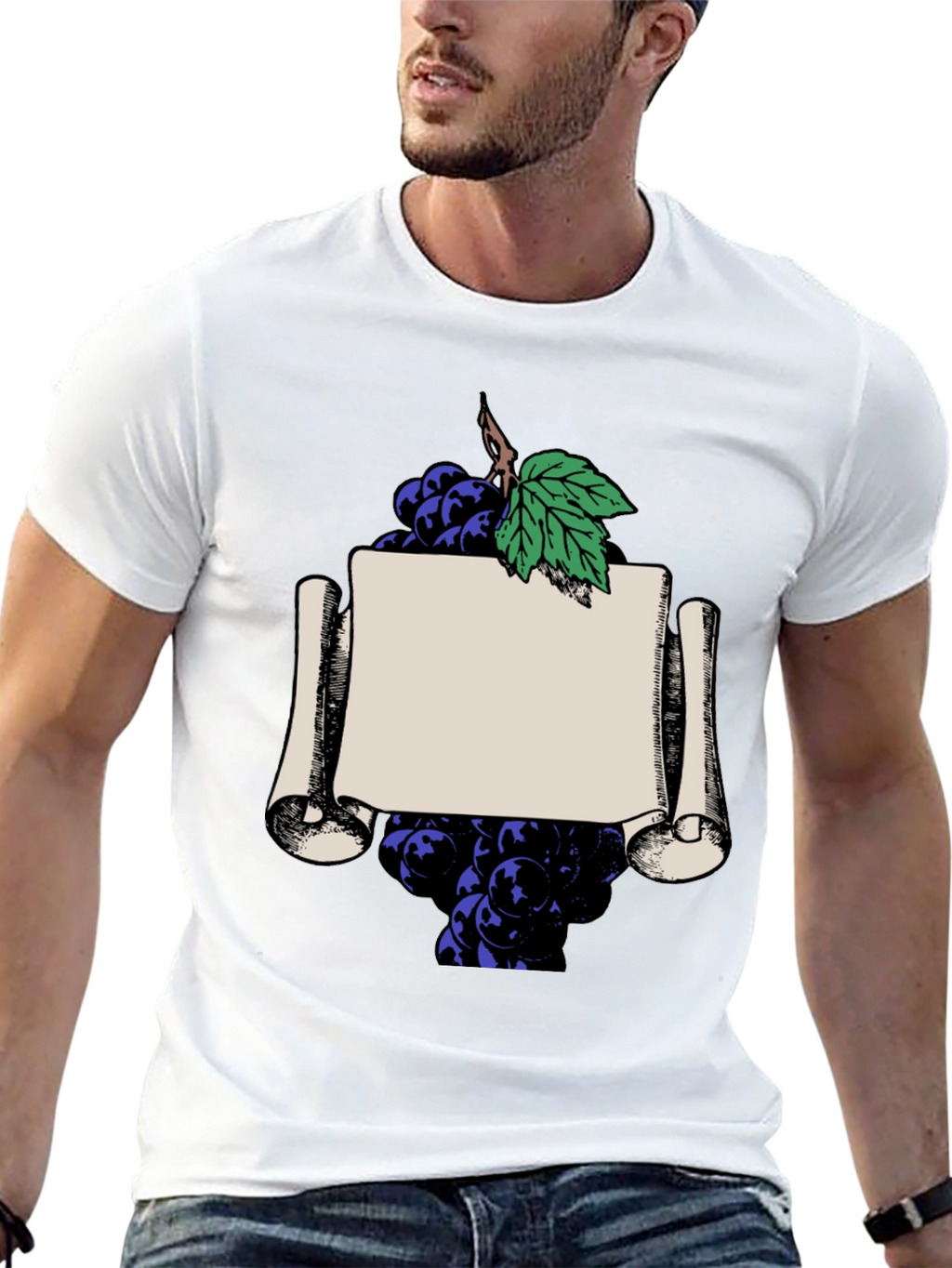 Grapes & Scroll Graphic Tee