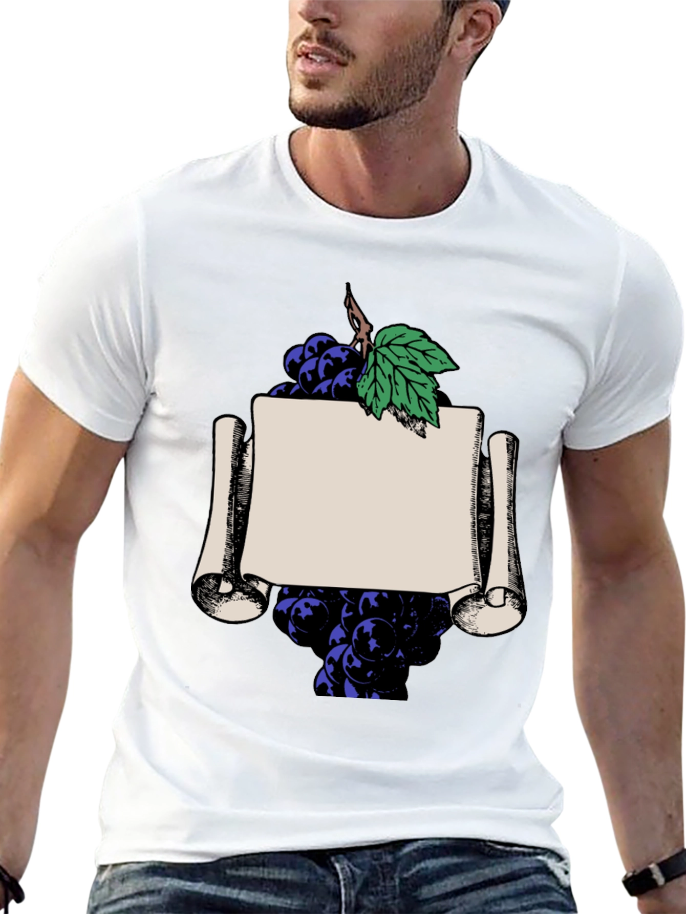 Grapes & Scroll Graphic Tee