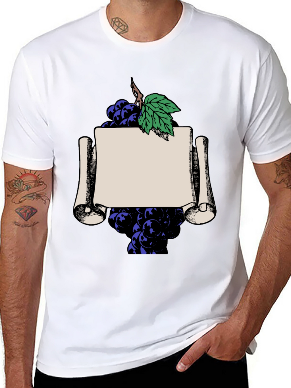 Grapes & Scroll Graphic Tee