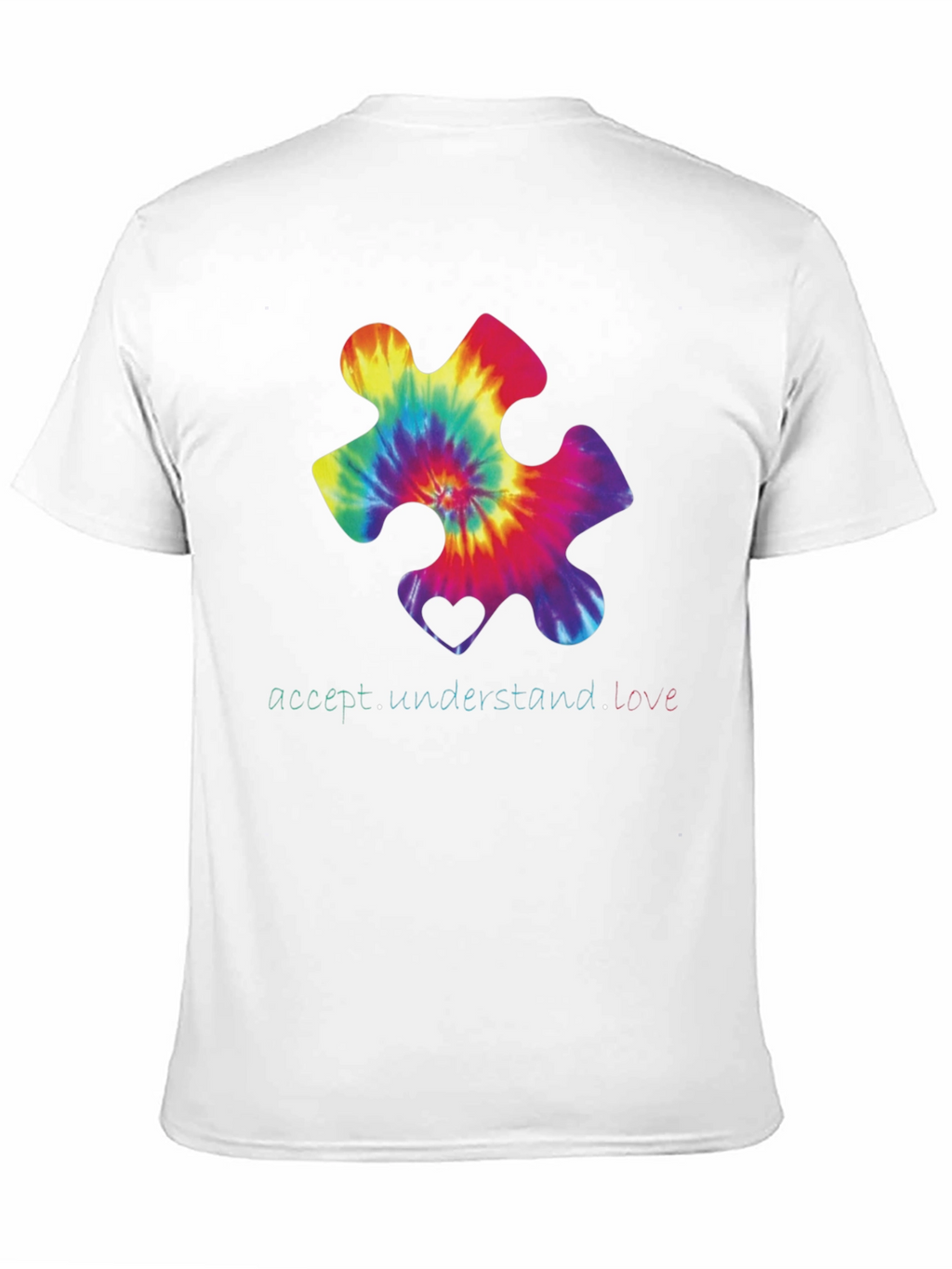Autism Awareness Tie-Dye Puzzle Piece T-Shirt