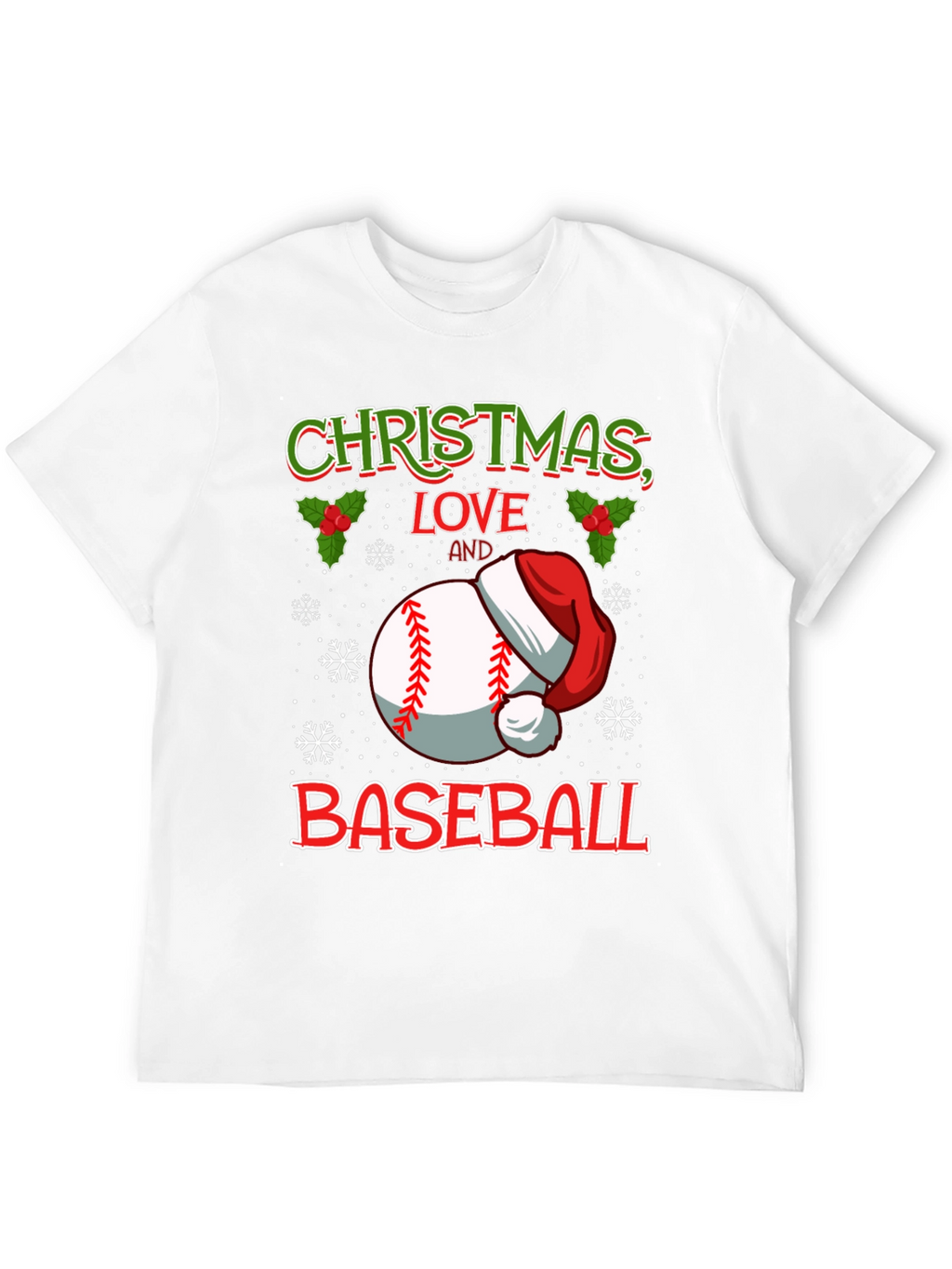 Christmas Baseball Love T-Shirt