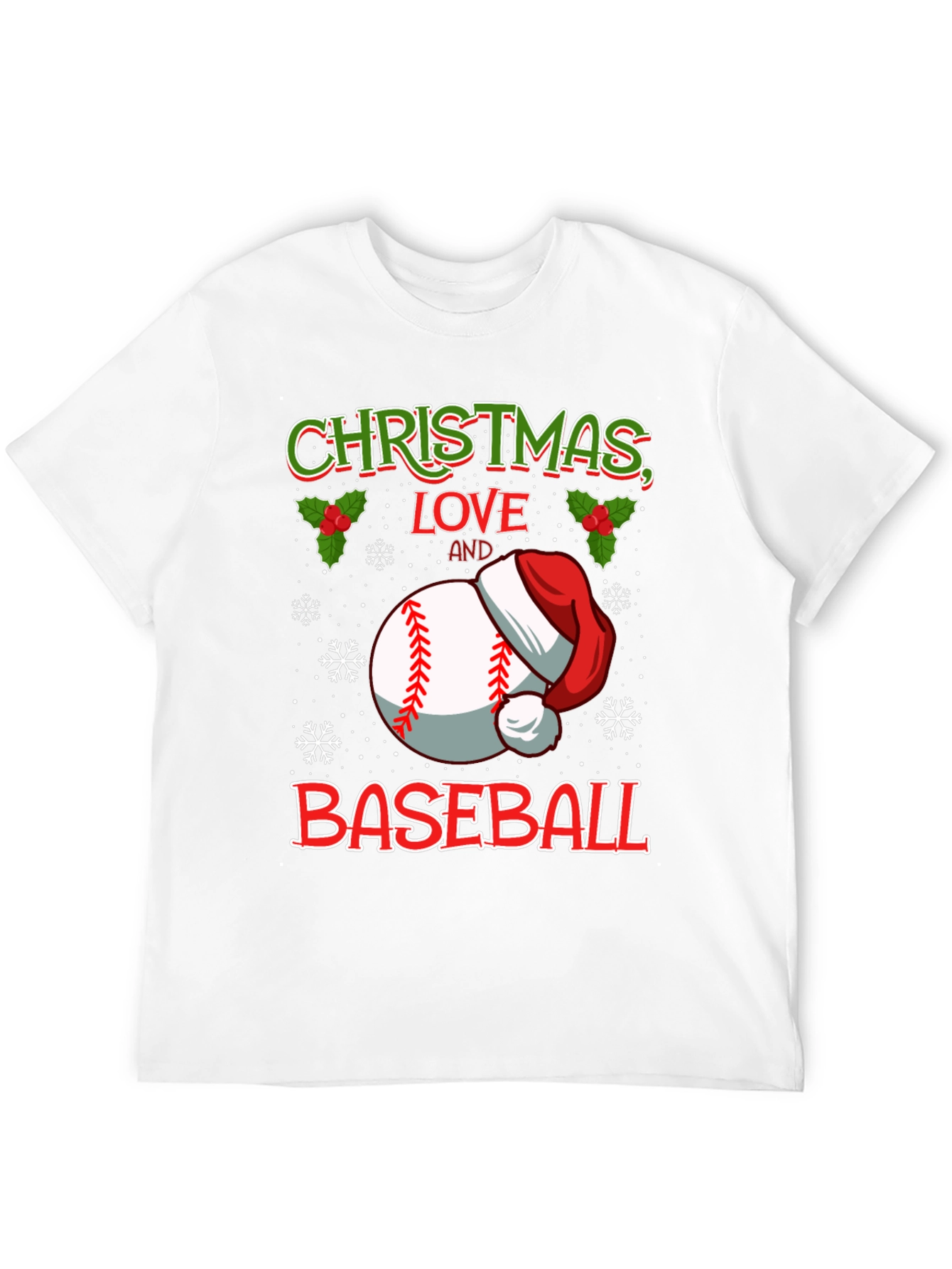 Christmas Baseball Love T-Shirt