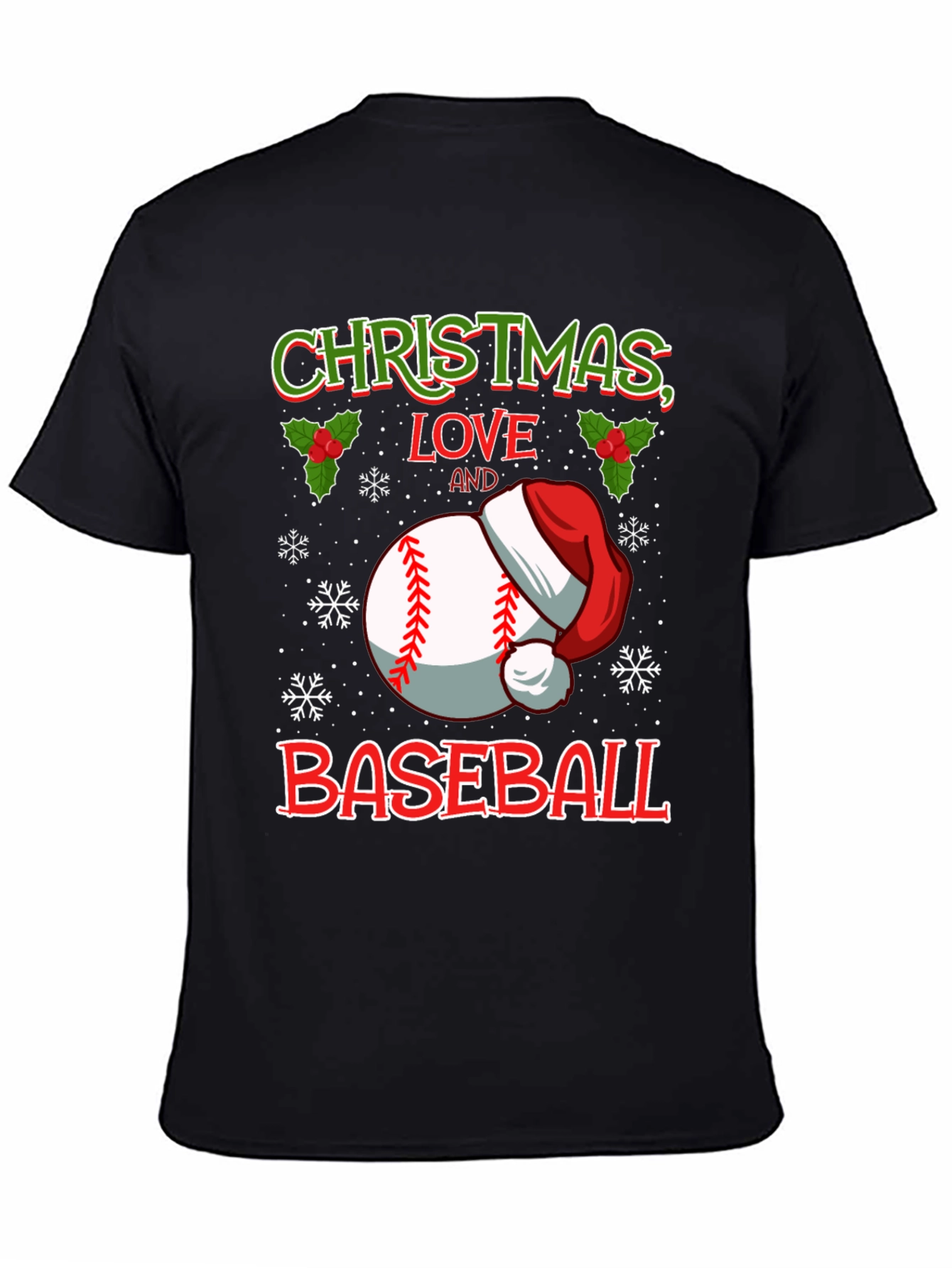 Christmas Baseball Love T-Shirt