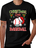 Christmas Baseball Love T-Shirt