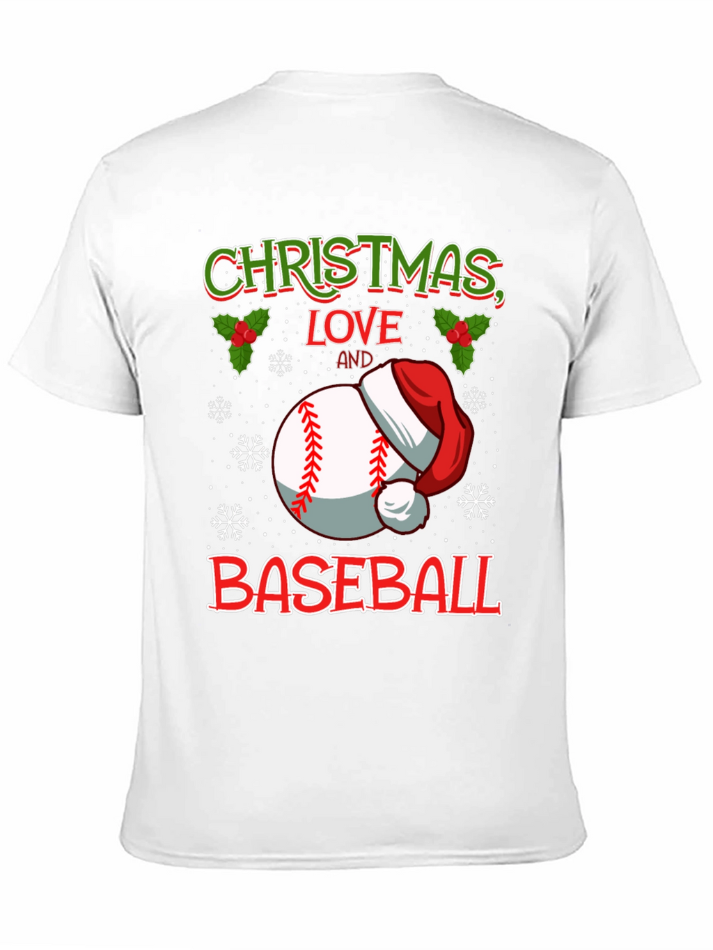 Christmas Baseball Love T-Shirt