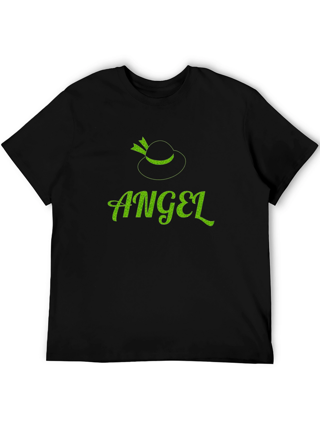 Angel Hat Black T-Shirt