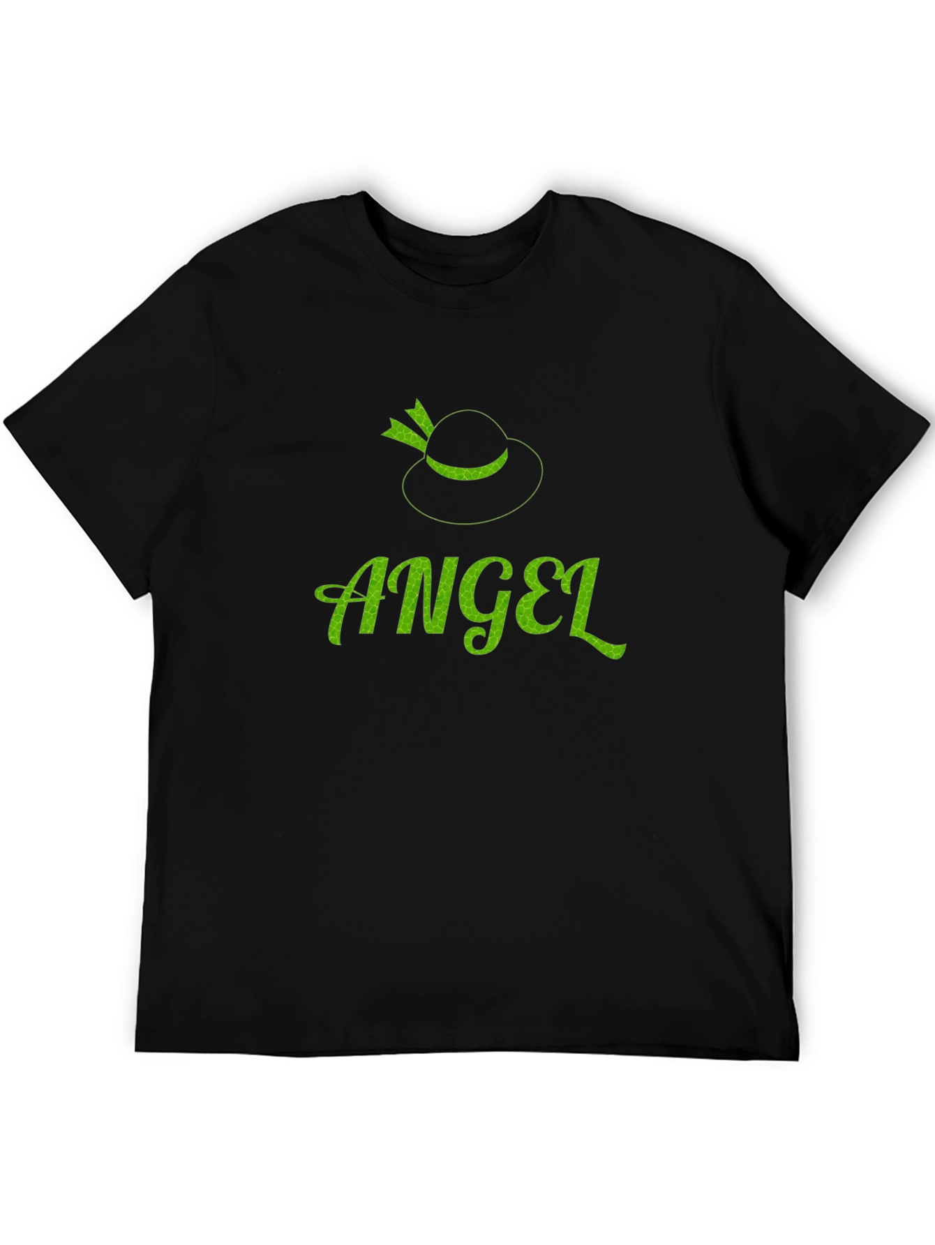 Angel Hat Black T-Shirt