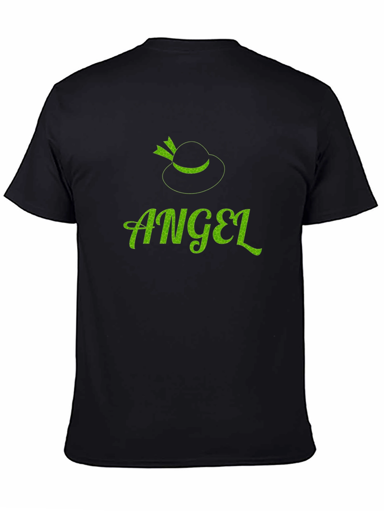 Angel Hat Black T-Shirt