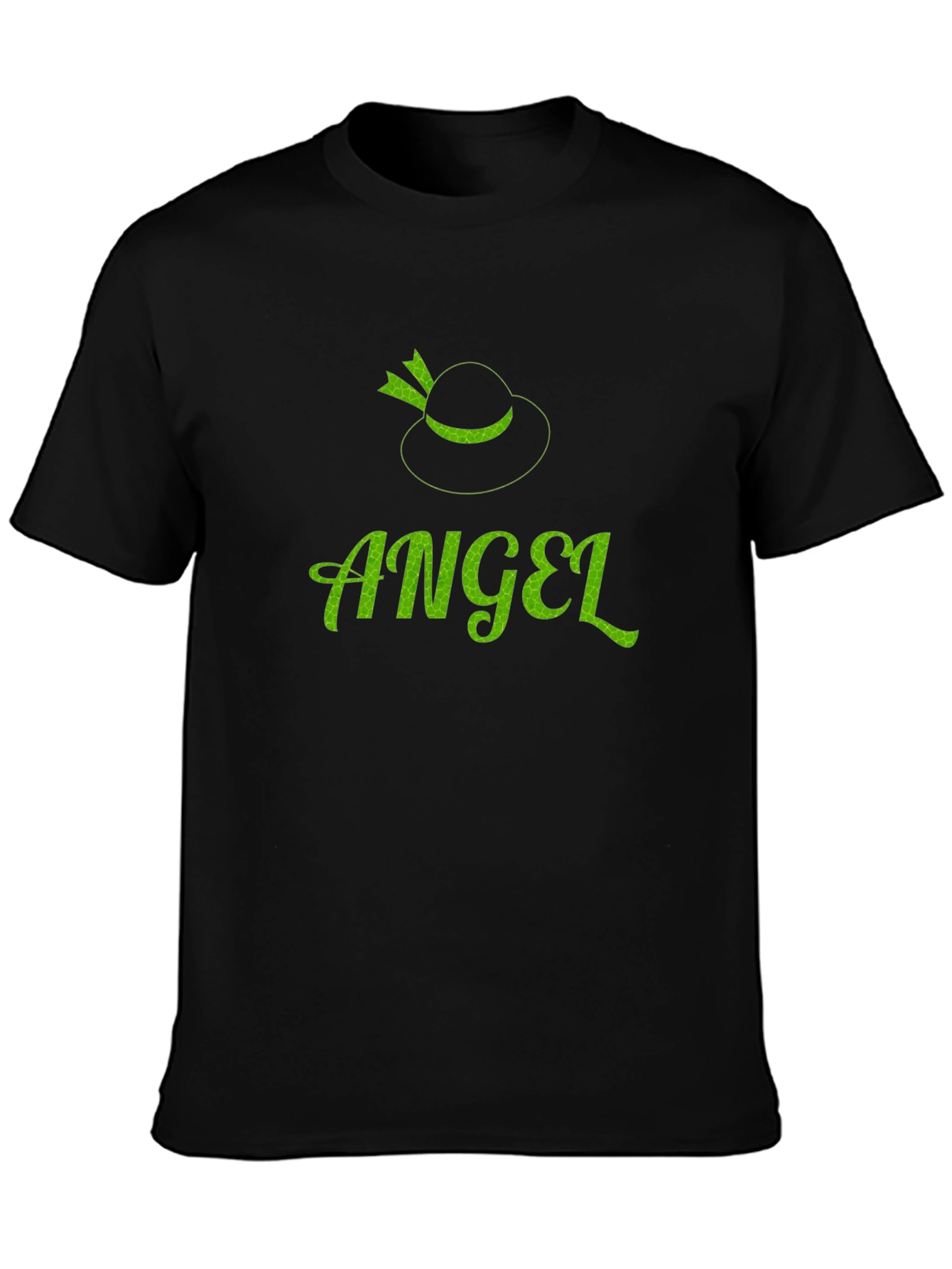 Angel Hat Black T-Shirt