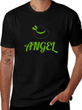 Angel Hat Black T-Shirt