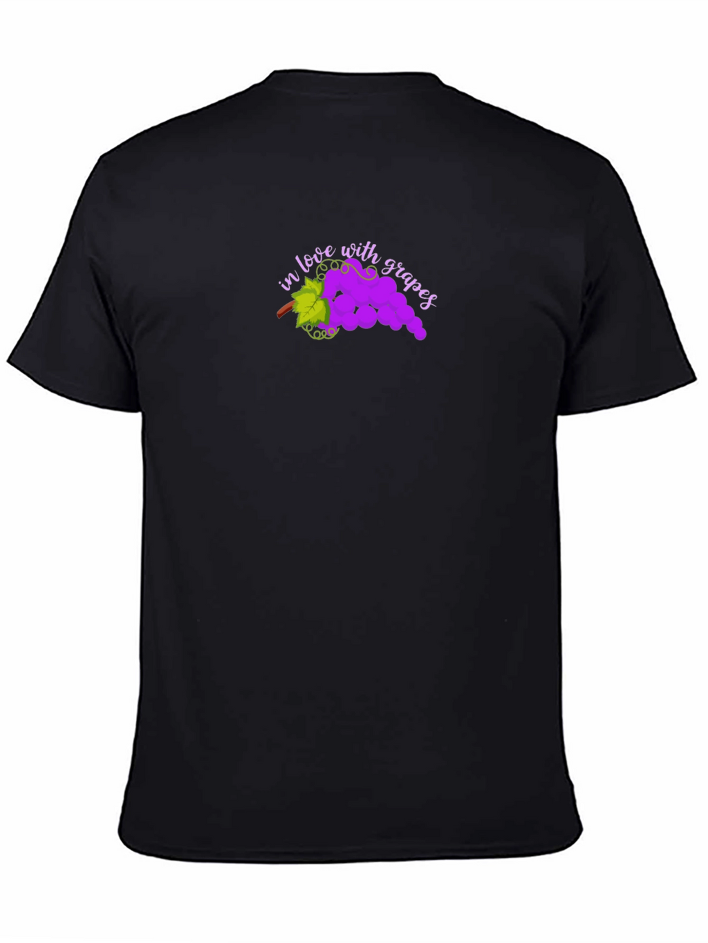 In Love with Grapes Black T-Shirt