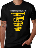 Celebrate Diversity Brass Instruments Black T-Shirt