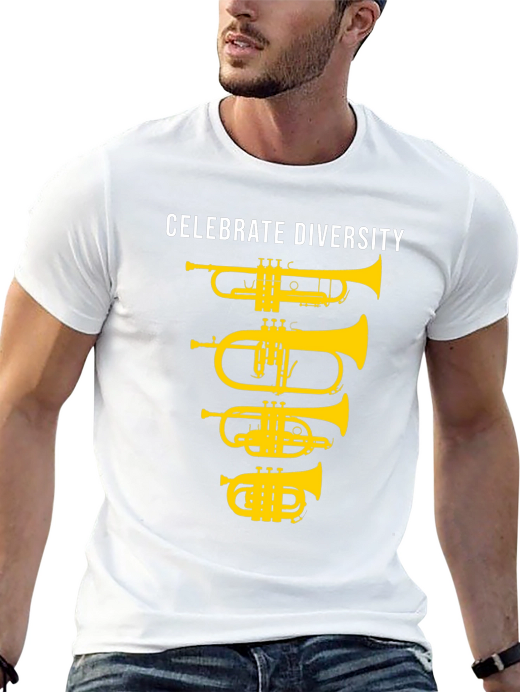 Celebrate Diversity Brass Instruments Black T-Shirt