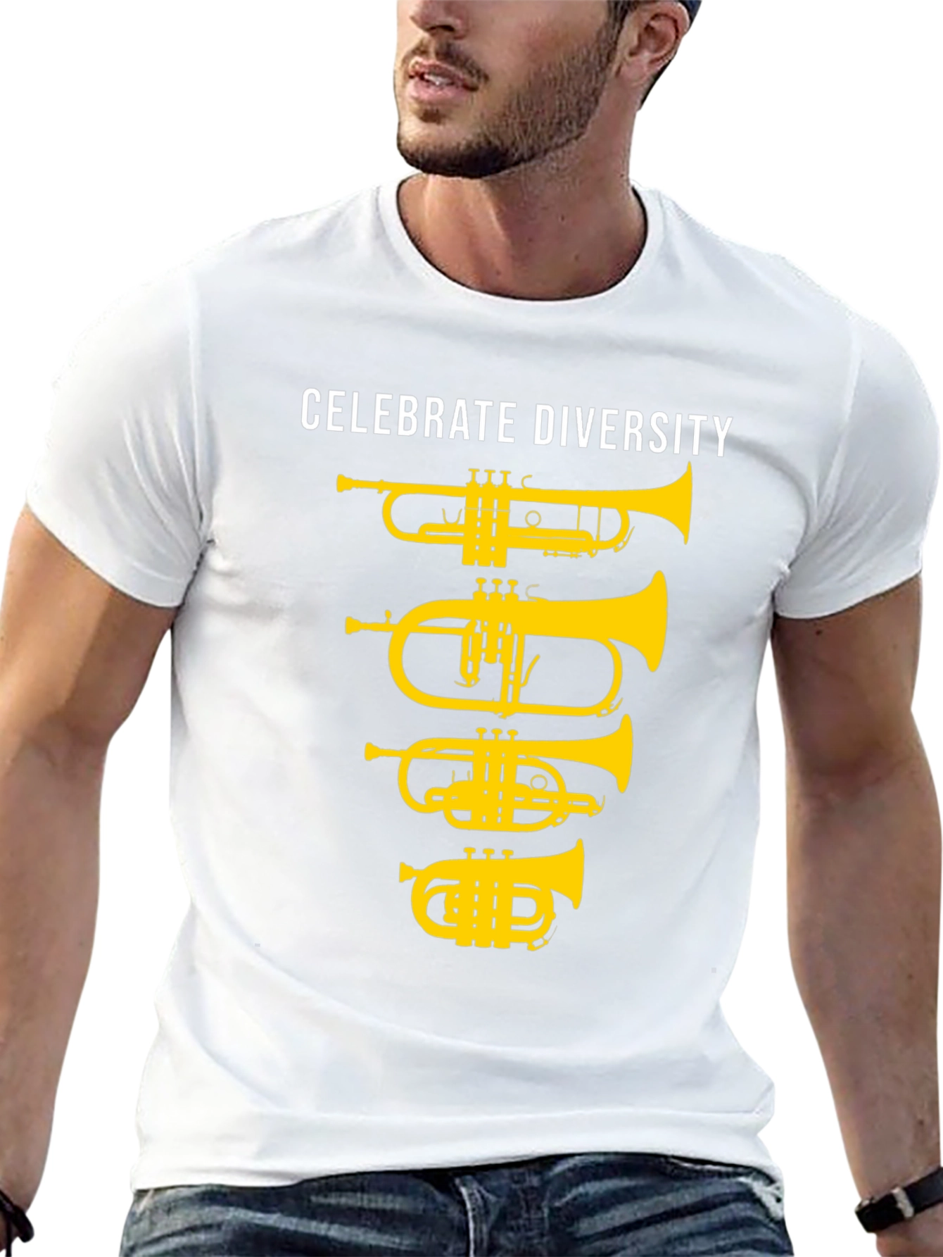 Celebrate Diversity Brass Instruments Black T-Shirt