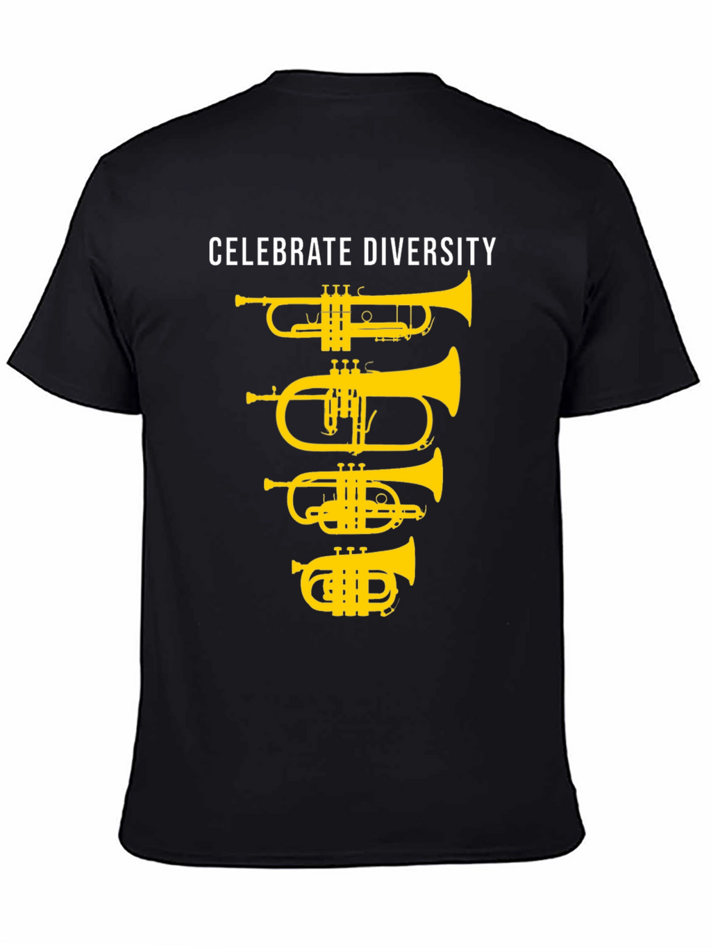 Celebrate Diversity Brass Instruments Black T-Shirt