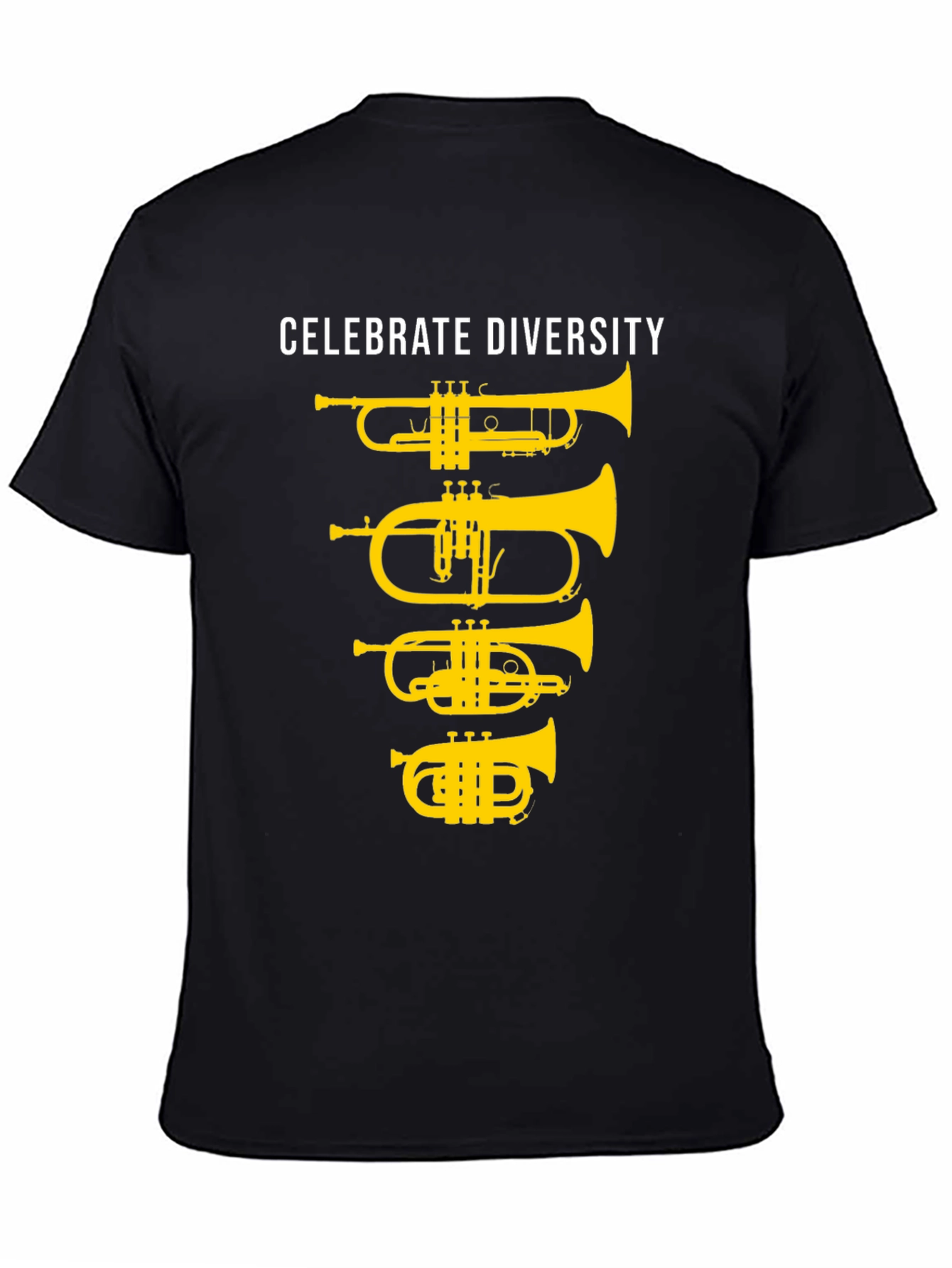 Celebrate Diversity Brass Instruments Black T-Shirt