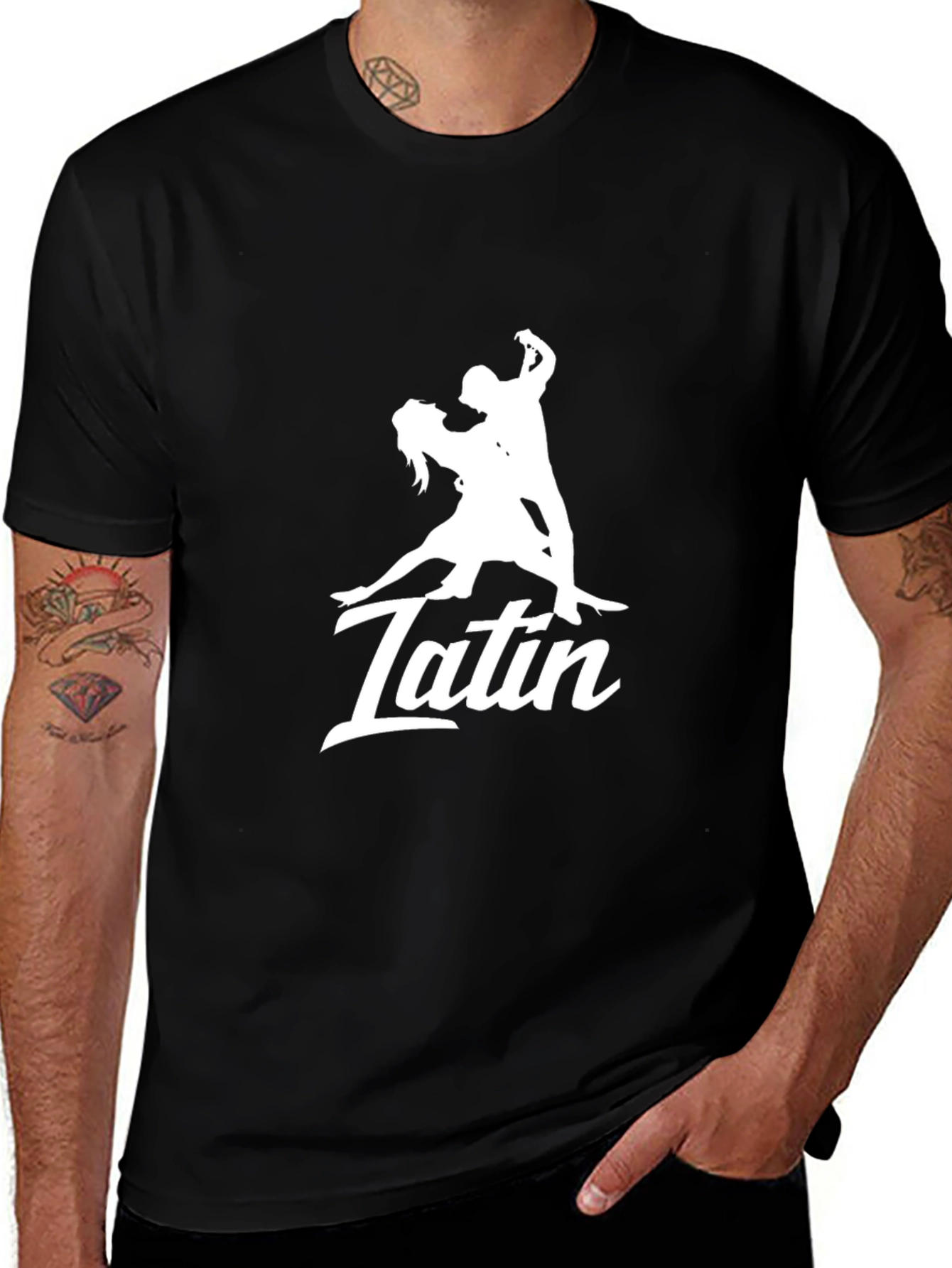 Latin Dance T-Shirt - Black Graphic Tee