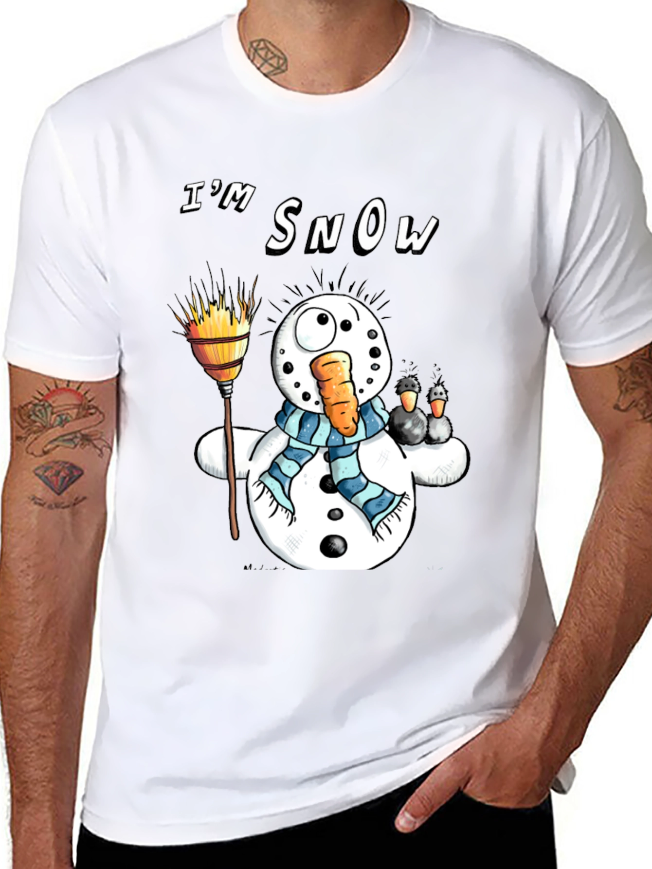 Funny Im Snow Snowman Graphic Tee