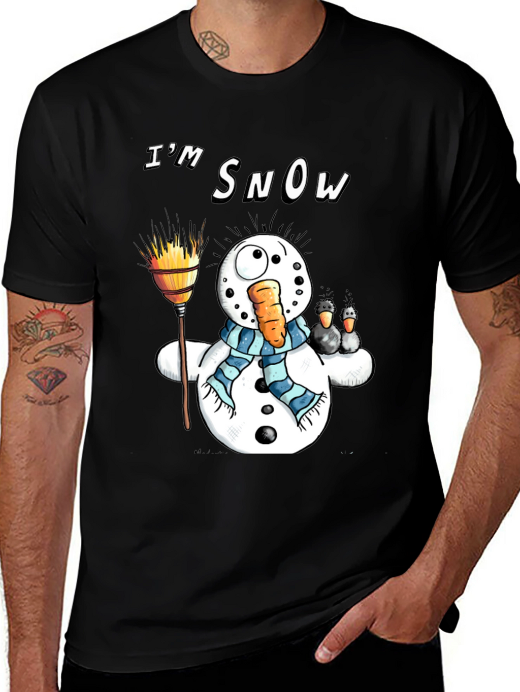 Funny Im Snow Snowman Graphic Tee