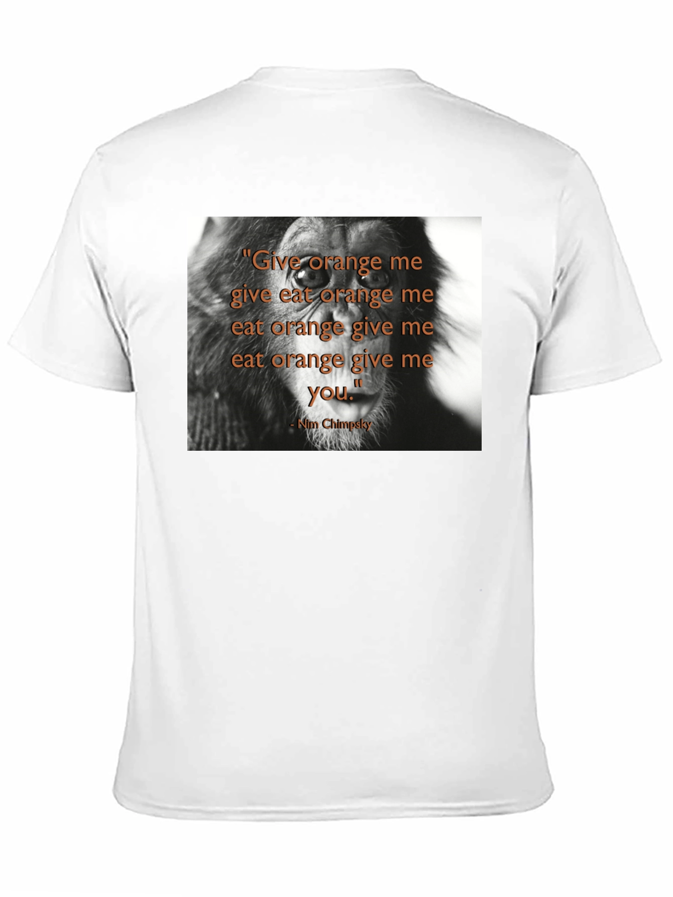 Chimpanzee Quote Graphic Print Black T-Shirt