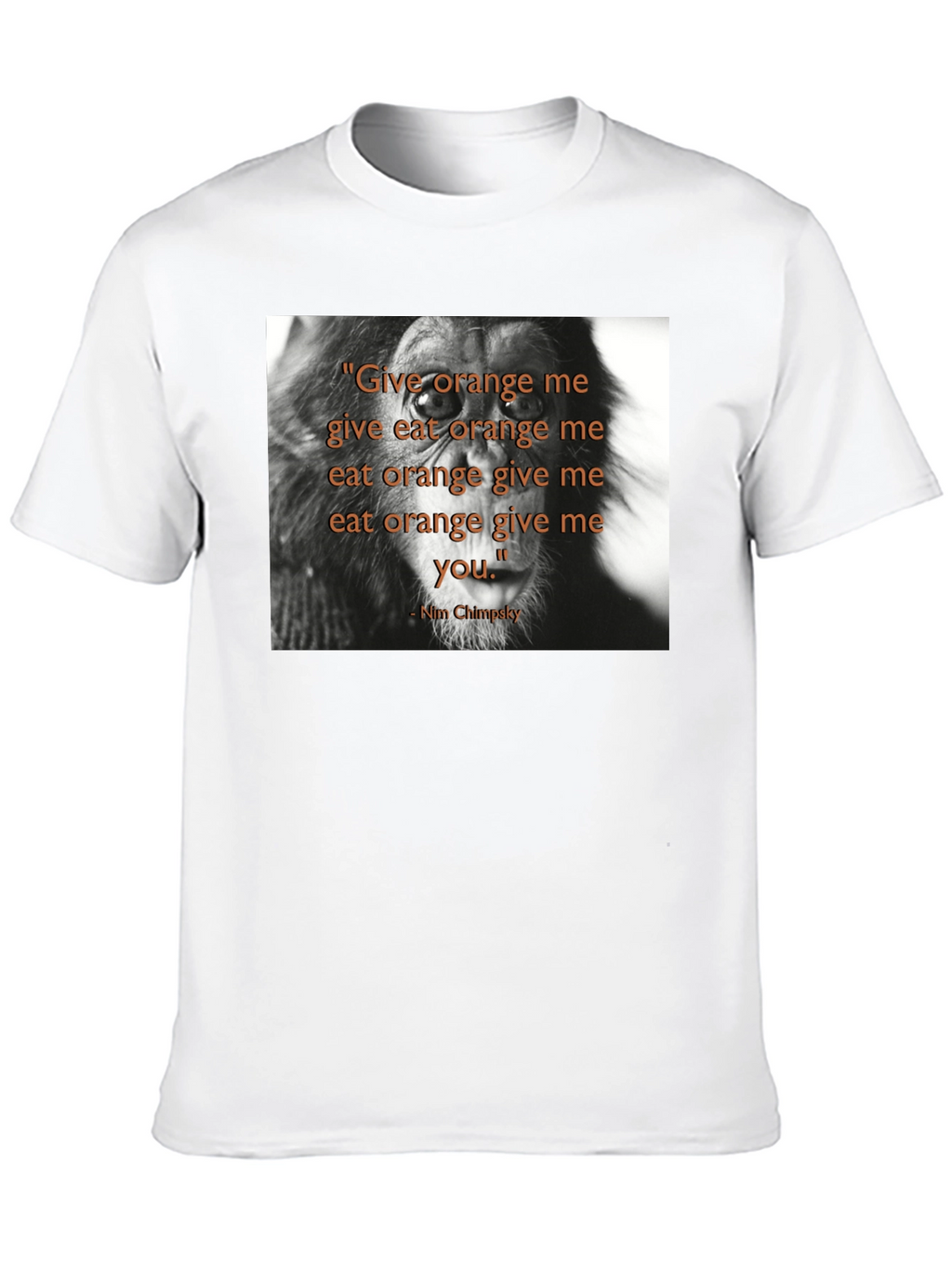 Chimpanzee Quote Graphic Print Black T-Shirt