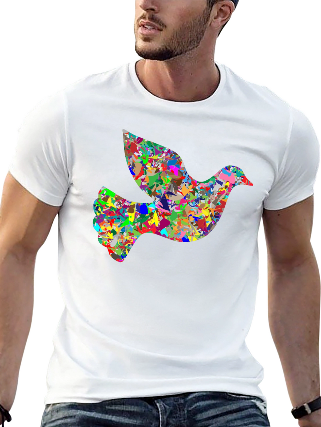Peace Dove Graphic T-Shirt - Modern Art Design