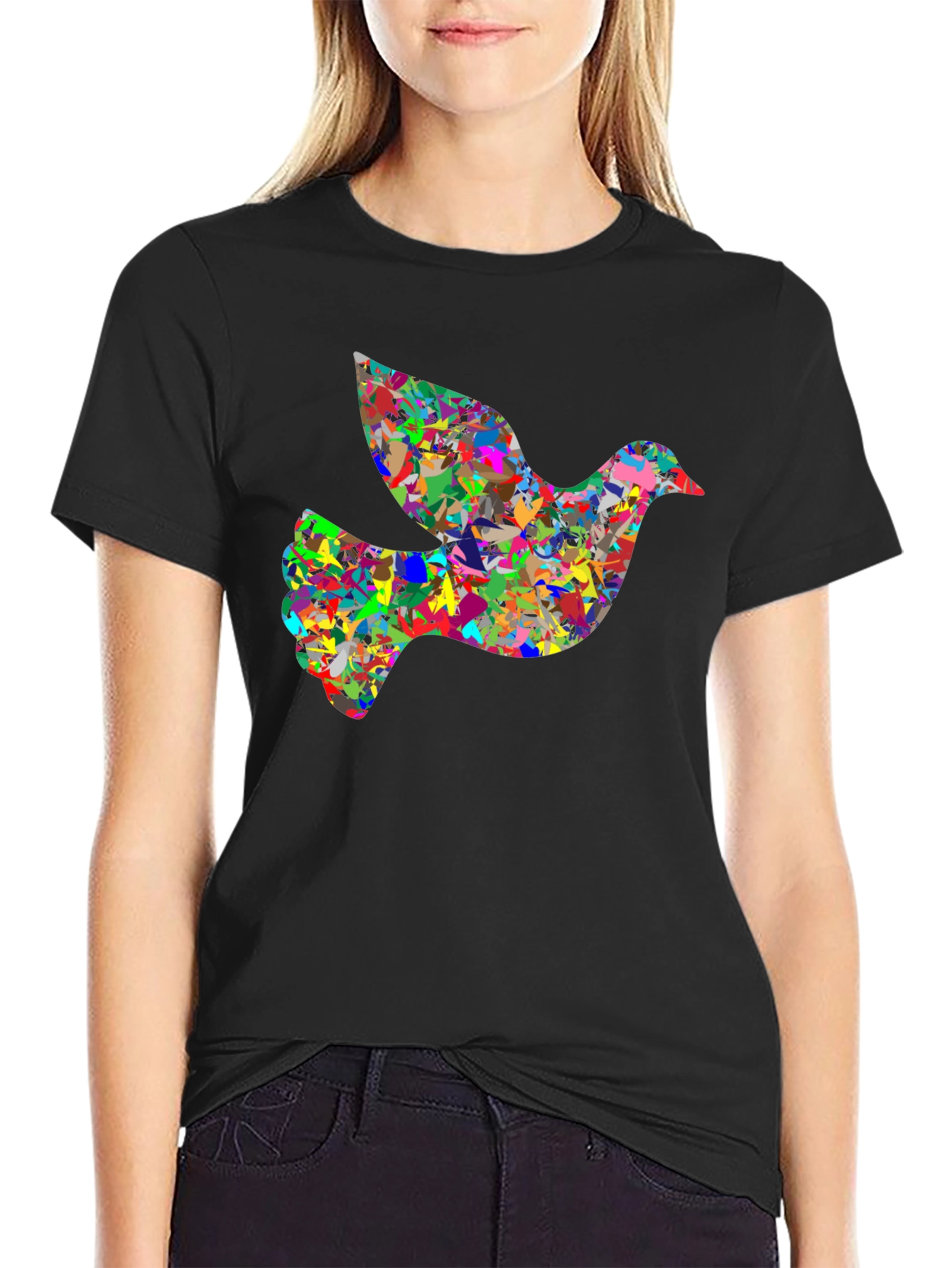 Peace Dove Graphic T-Shirt - Modern Art Design