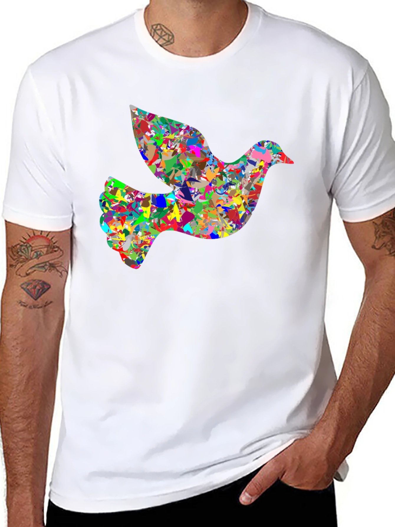 Peace Dove Graphic T-Shirt - Modern Art Design