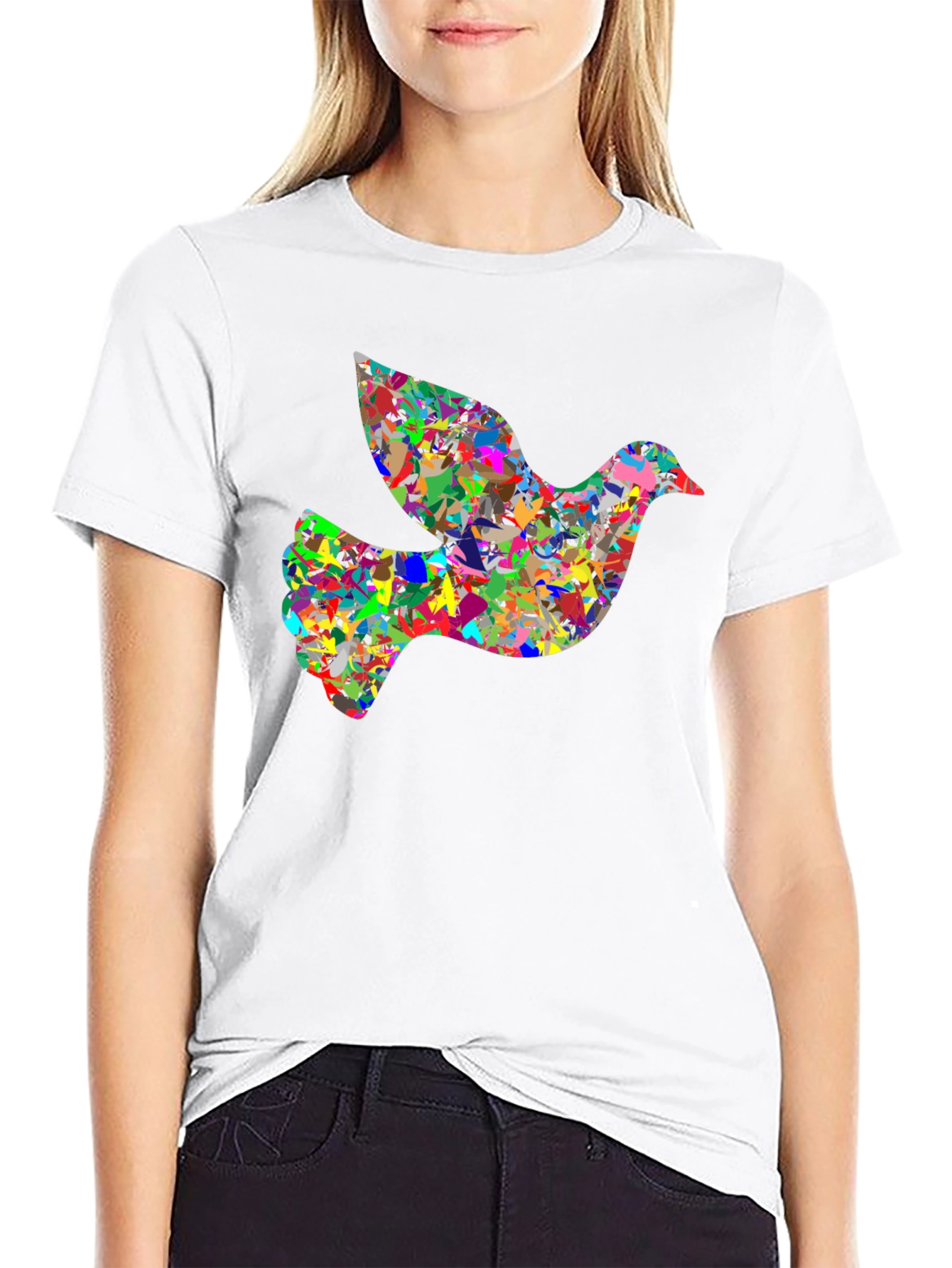 Peace Dove Graphic T-Shirt - Modern Art Design