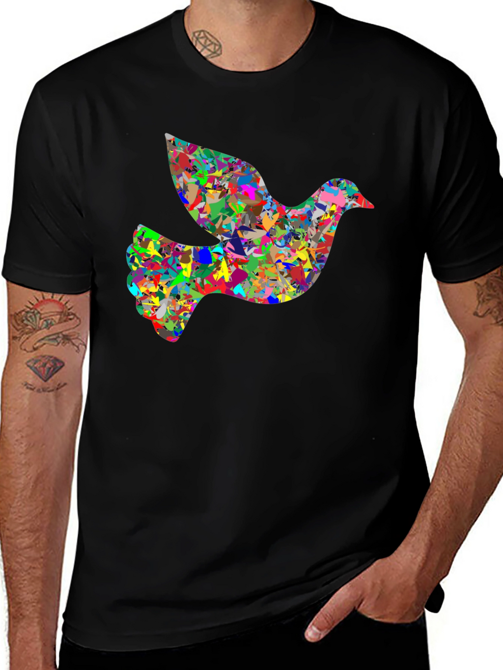 Peace Dove Graphic T-Shirt - Modern Art Design