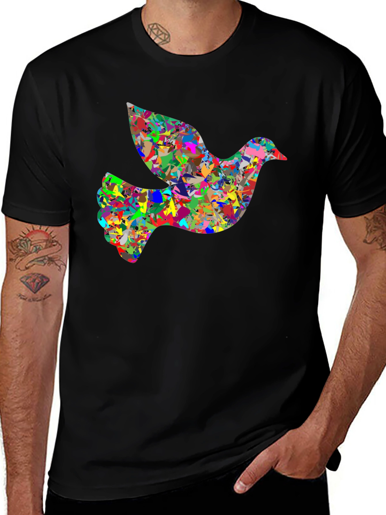 Peace Dove Graphic T-Shirt - Modern Art Design
