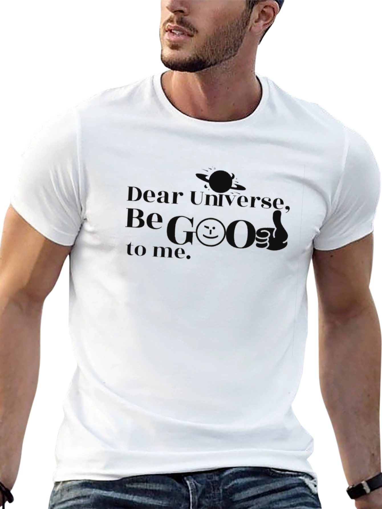 Dear Universe Graphic Black T-Shirt
