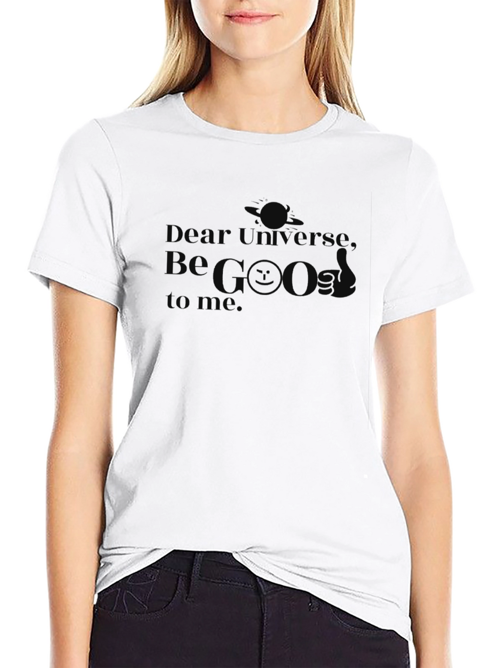 Dear Universe Graphic Black T-Shirt