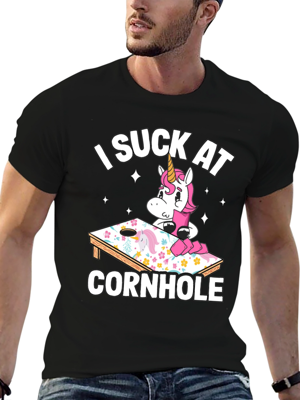 Funny Unicorn Cornhole T-Shirt