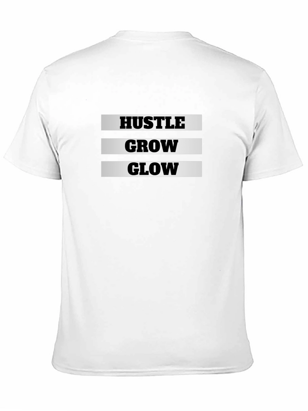 Hustle Grow Glow Black Graphic T-Shirt