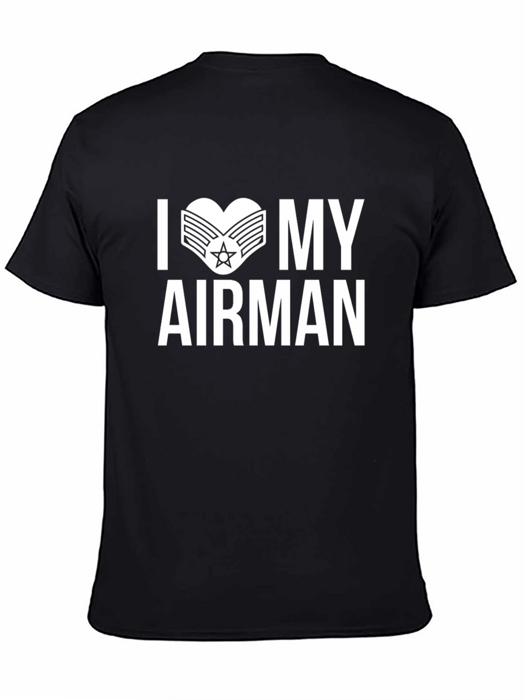 I Heart My Airman Black T-Shirt