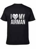 I Heart My Airman Black T-Shirt