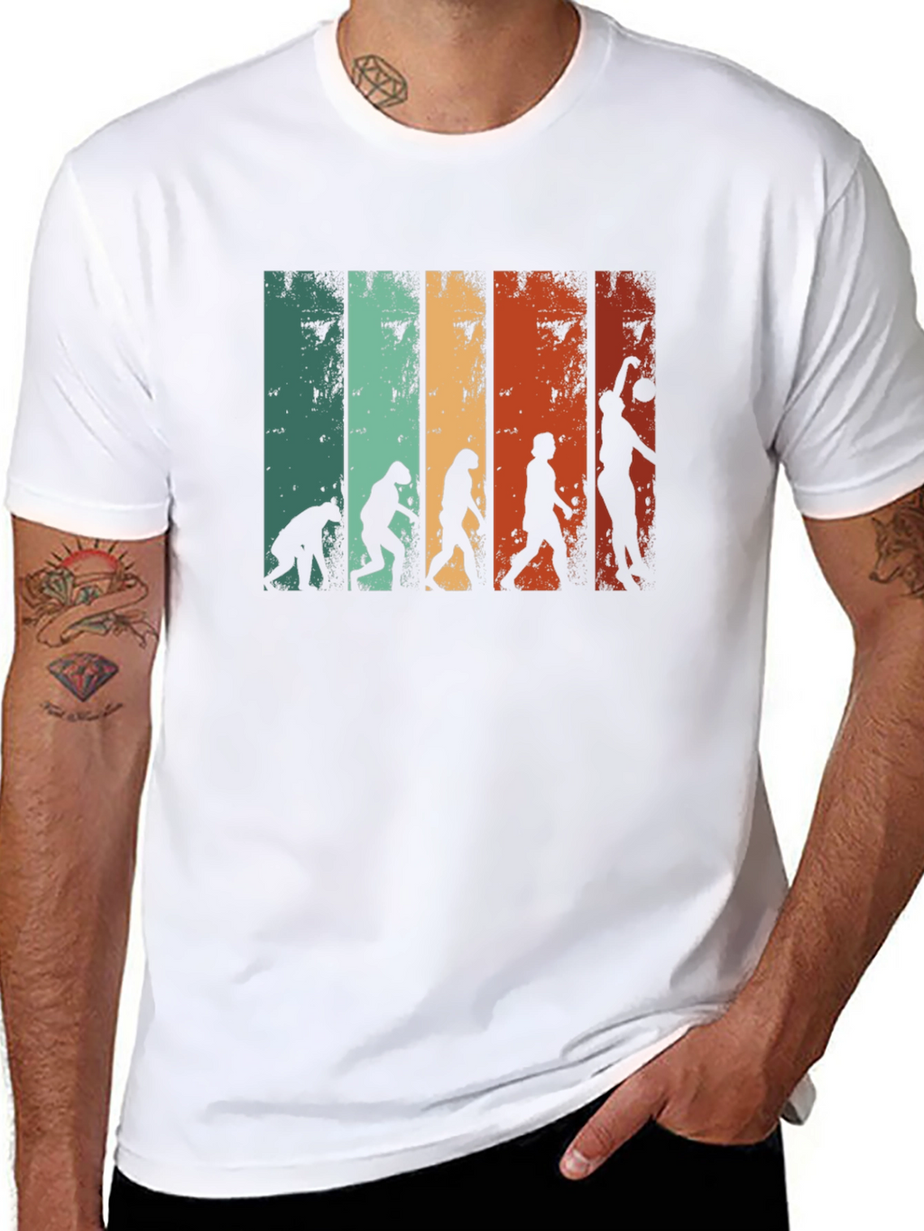 Basketball Evolution Mens T-Shirt