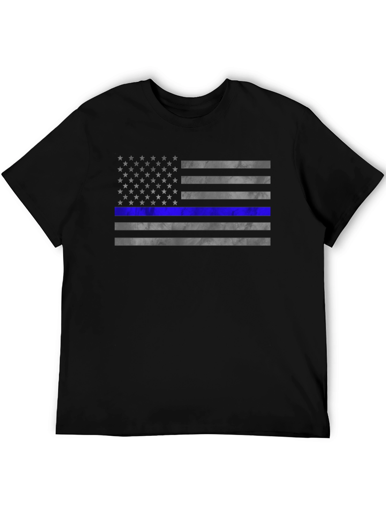 Thin Blue Line American Flag T-Shirt