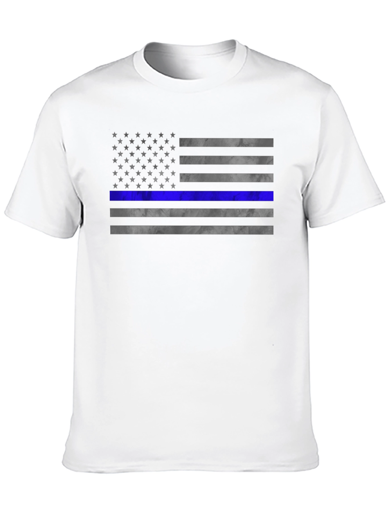 Thin Blue Line American Flag T-Shirt