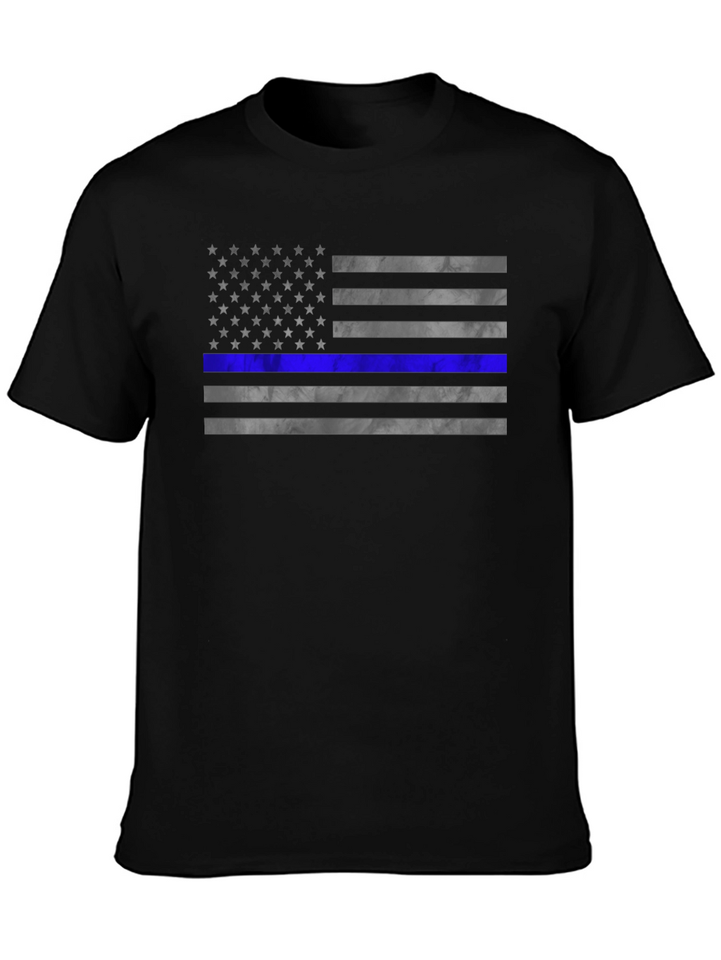 Thin Blue Line American Flag T-Shirt